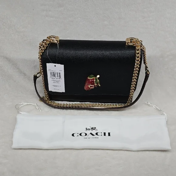 Coach Klare Strawberry Crossbody Bag with Gold Details - Picture 2 of 14